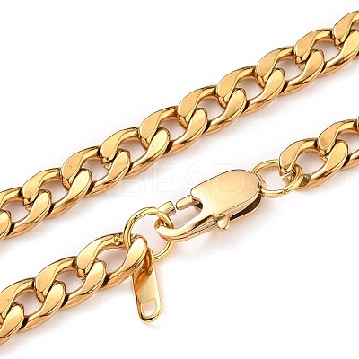 Men's 304 Stainless Steel Cuban Link Chain Necklaces NJEW-JN03157-02-1