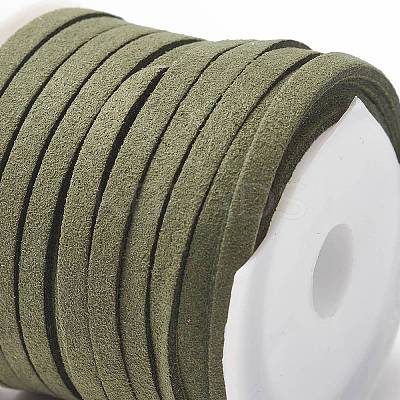 (Defective Closeout Sale: Bad Spool) Eco-Friendly Flat Faux Suede Cords LW-XCP0001-10-1