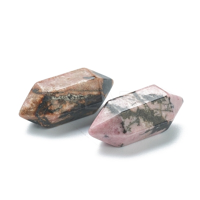 Faceted No Hole Natural Rhodonite Healing Stones G-K034-20mm-14-1