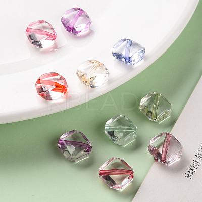 Transparent Acrylic Beads X-TACR-S154-08A-1