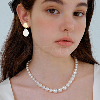 20Pcs Flat Round Brass Stud Earring Findings KK-BBC0028-24-1