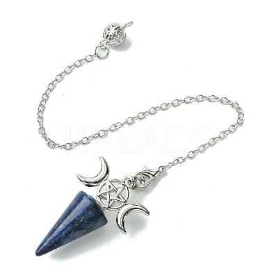 Natural Dyed Lapis Lazuli Cone Dowsing Pendulum Big Pendants G-C114-01P-18-1