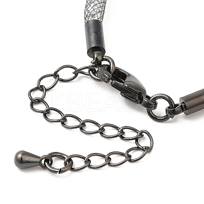 Brass Mesh Chain Bracelets for Women DIY-B066-02G-03-1