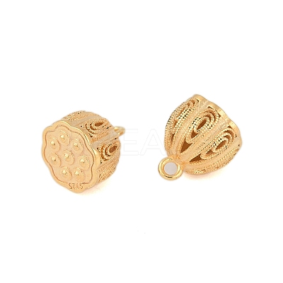 925 Sterling Silver Hollow Lotus Pod Charms LS-STER-P060-21G-1