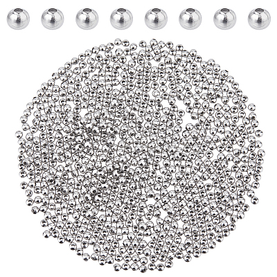 2000Pcs 304 Stainless Steel Hollow Round Seamed Beads STAS-DC0015-79-1