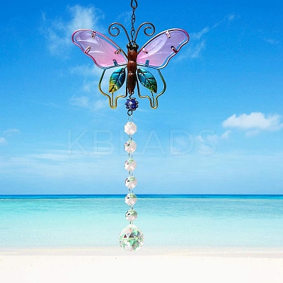 Crystal Ball Chandelier Suncatcher Prisms Hanging Ornament BUER-PW0001-135B-1