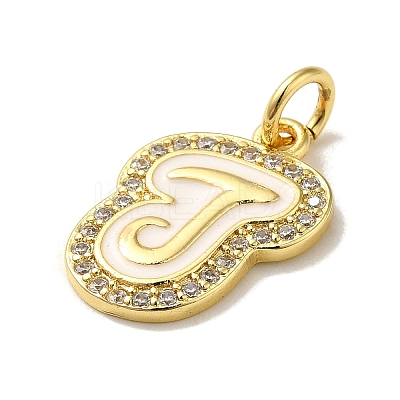 Brass Micro Pave Cubic Zirconia Pendants KK-K354-02G-J-1