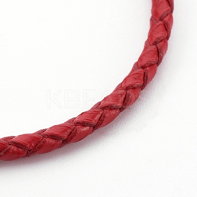 Braided Leather Cord Bracelet Making MAK-L018-05B-1