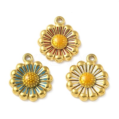 304 Stainless Steel Enamel Pendants STAS-D369-26G-1