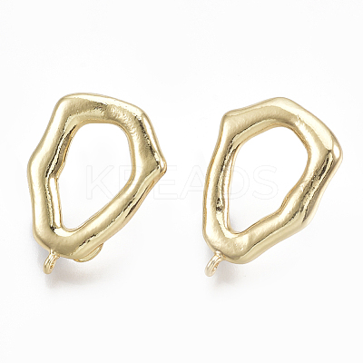 Brass Stud Earring Findings KK-S348-103-1