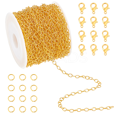 DIY Brass Cable Chains Bracelets Necklaces Making Kits DIY-UN0006-22C-1
