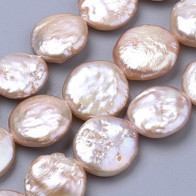 Natural Baroque Pearl Keshi Pearl Beads Strands PEAR-S012-23B-1