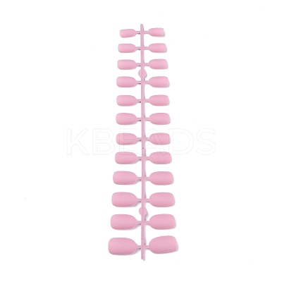 12 Different Size Natural Frosted Solid Color French Short False Nails MRMJ-T078-97-M-1