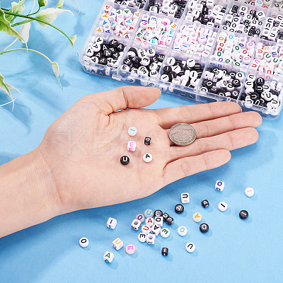 1000Pcs 40 Styles Acrylic Beads MACR-TA0002-10-1