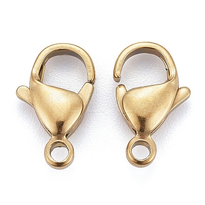Ion Plating(IP) 304 Stainless Steel Lobster Claw Clasps LS-X-STAS-H353-D-02G-1