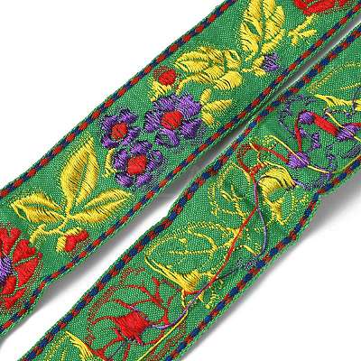 5M Ethnic Style Embroidery Polyester Ribbons OCOR-FG0001-65-1