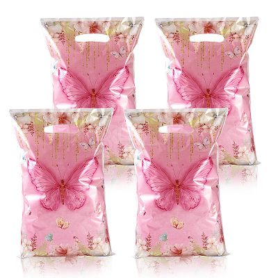 10Pcs Rectangle with Butterfly Pattern Paper Gift Bags CARB-TAC0002-04-1