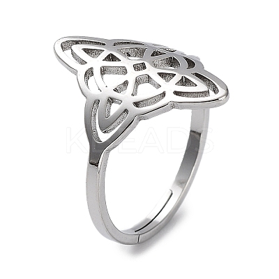 Non-Tarnish 304 Stainless Steel Adjustable Rings RJEW-B047-03P-1