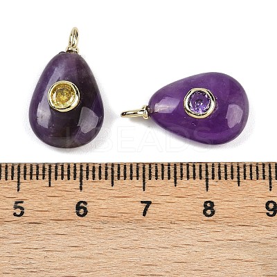 Natural Amethyst Pendants G-H322-01G-01-1