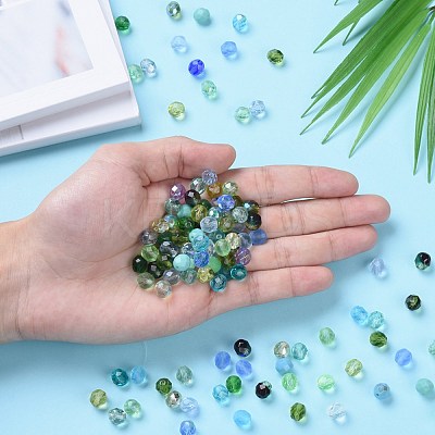 Transparent Czech Glass Beads GLAA-O018-08-1