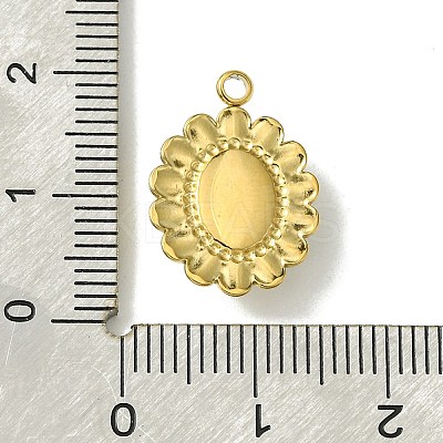 Ion Plating(IP) Real 14K Gold Plated 304 Stainless Steel with Glass Pendant FIND-Z028-30-1