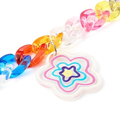 Acrylic Curb Chain Phone Case Chain HJEW-JM00504-05-1