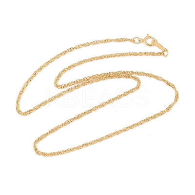 Brass Singapore Chain Necklaces for Women Men NJEW-Z068-13G-1