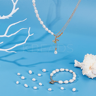 5 Strands 5 Style Natural Cultured Freshwater Pearl Beads Strands PEAR-PH0001-10-1