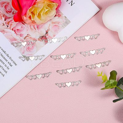 10Pcs Stainless Steel Connector Charms STAS-SZ0003-16C-1