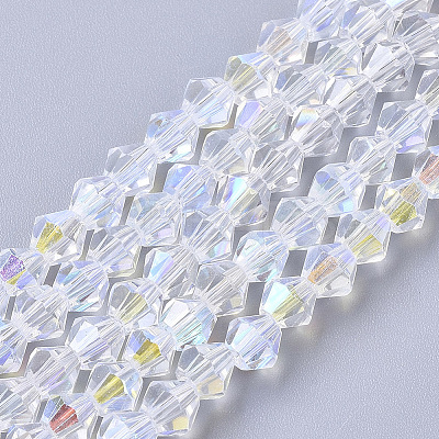 Electroplate Glass Beads Strands LS-EGLA-Q118-4mm-C17-1
