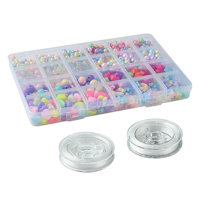 DIY Acrylic Beaded Stretch Bracelets Jewelry Kit DIY-FS0005-71-1