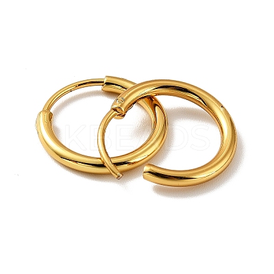 PVD Vacuum Plating 201 Stainless Steel Huggie Hoop Earrings LS-STAS-H164-03G-1