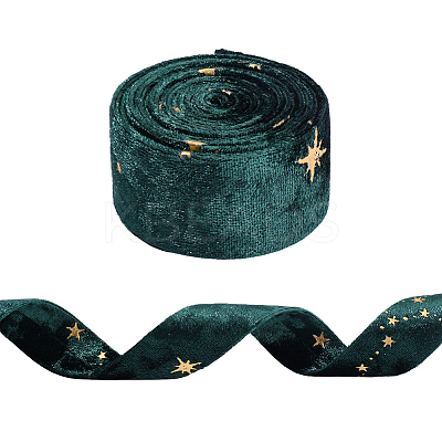 3M Double Sided Star Gold Stamping Flannelette Ribbons for Sewing Craft SRIB-GF0001-55B-1