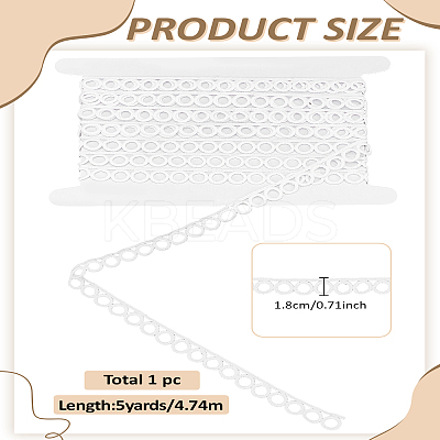 5 Yards Milk Fiber Lace Trim Ribbon OCOR-LP0001-79A-1
