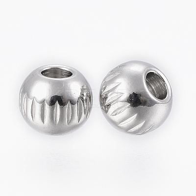 Tarnish Resistant 201 Stainless Steel Beads STAS-G154-35-4mm-1
