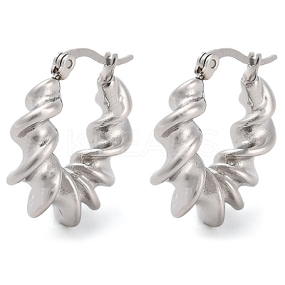Non-Tarnish 304 Stainless Steel Hoop Earrings EJEW-K259-08P-1