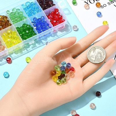 300Pcs 10 Colors Glass Beads Strands EGLA-YW0003-84-1