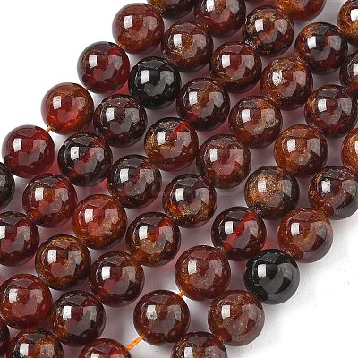 Natural Orange Garnet Beads Strands G-G271-B01-10mm-1