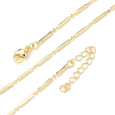 Brass Column Link Chain Necklaces NJEW-H086-04G-1