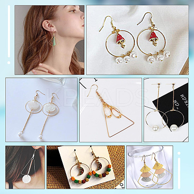 32Pcs 16 Style Teardrop & Fan & Kite & Rhombus & Triangle 304 Stainless Steel Wire Pendants STAS-UN0045-53-1