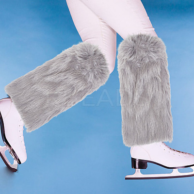 Polyester Imitation Fox Hair Boot Cover AJEW-WH0570-04C-1