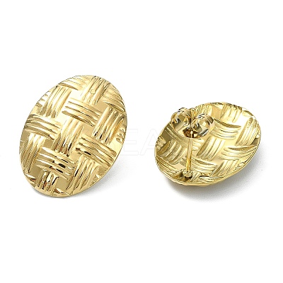 Ion Plating(IP) 201 Stainless Steel Stud Earrings EJEW-K270-22G-1