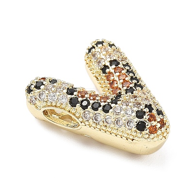 Brass Micro Pave Cubic Zirconia Pendants KK-Z108-02G-V-1