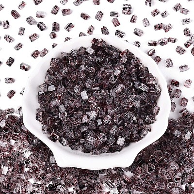 Transparent Spray Painted Glass Seed Beads SEED-L011-10A-21-1