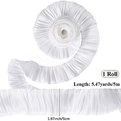 5M Double Layer Polyester Pleated Lace Ribbon OCOR-CY0001-41D-1