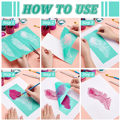 Self-Adhesive Silk Screen Printing Stencil DIY-WH0173-001-M-1