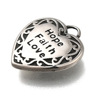 Retro 304 Stainless Steel Pendants STAS-L284-18AS-05-1