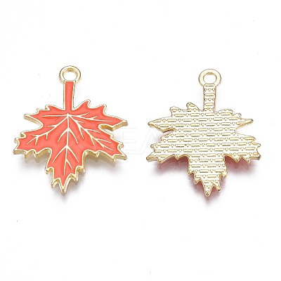 Autumn Theme Rack Plating Alloy Enamel Pendants LS-X-ENAM-N055-068-1