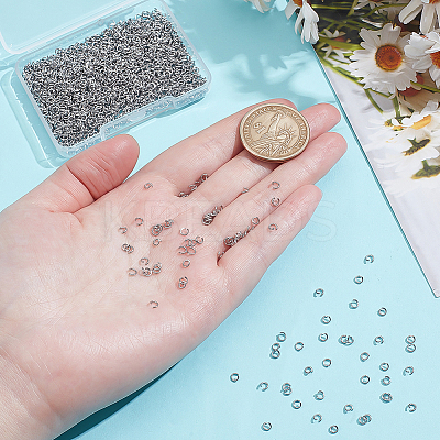 2000Pcs 304 Stainless Steel Open Jump Rings STAS-ME0001-15-1