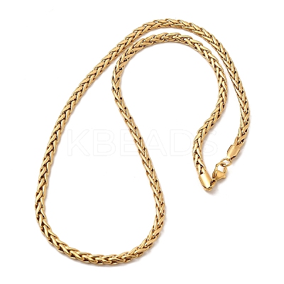 4.5MM 304 Stainless Steel Wheat Chain Necklaces for Women NJEW-B134-05A-G-1